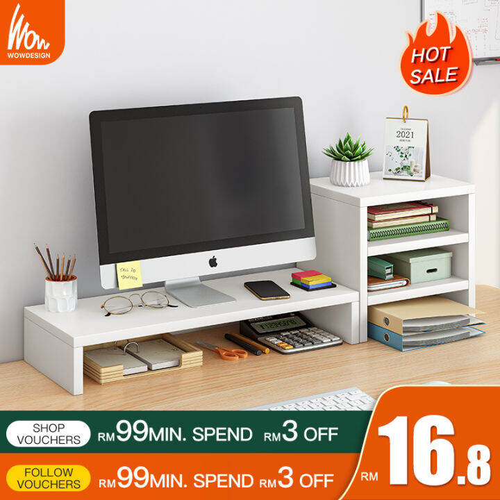 Computer Rack Monitor Stand Raiser Desktop Shelf Laptop Stand Desk