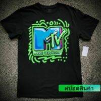 เสื้อยืด คอกลม พิมพ์ลายโทรทัศน์ Mtv 90S ขนาดใหญ่ สไตล์เรโทร