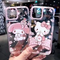 เคสโทรศัพท์มือถือลายการ์ตูนน่ารัก,เคสมือถือลาย Hello Kitty สำหรับ iPhone 13 Pro Max 13 Pro 13 12 Pro Max Mini 11 Pro Max เคส8 7 Plus เคสฝาหลังนิ่มสำหรับ iPhone X Xr Xs Max My Melody เคสฝาหลังเฮลโลคิตตี้