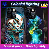 MG ไฟ LED แก้วสำหรับเคสโทรศัพท์ซัมซุง S23ULTRA S23Plus S21Plus S22Plus S22ULTRA S20PLUS A21S A53 A73 A12 A14 A72 A71 A51 A32 NOTE10 10Plus NOTE20ultra มังกร02