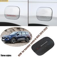 Car Exterior Accessories Fuel Tank Covers Trim Decoration ABS carbon fiber Stickers Fit For hyundai santa fe ix45