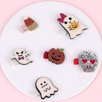 1pcs Halloween Girl Hair Clips Ghost Witch Hat Pumpkin Hairpin Hair Accessories For Kid Hairclip