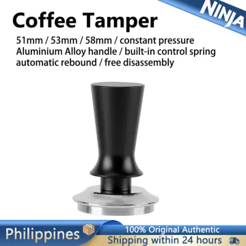 NEOUZA Espresso Tamper 51mm Calibrated Pressure for Coffee Machine  Accessories Tool,Anti-Stick Self-Leveling,Refined Handle,Stainless Steel  Flat Base