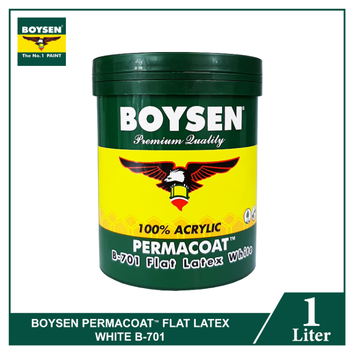 Boysen Permacoat Flat Latex White 1L B701 Lazada PH