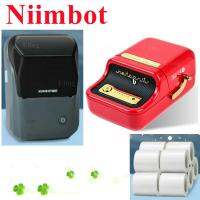 Niimbot เครื่องม้วนกระดาษสติกเกอร์ QR โค้ดบาร์โค้ดสีขนาดเล็กพกพาได้ B21 B1เครื่องพิมพ์ฉลาก