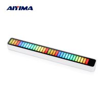 AIYIMA เครื่องขยายเสียงตัววัดระดับเสียง LED สเปกตรัมดนตรี VU เมตรควบคุม RGB แอปเสียงสเตอริโอสำหรับเครื่องเล่นรถโคมไฟบรรยากาศ