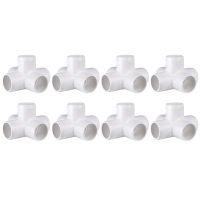 PVC Pipe Fittings For Architectural Furniture And Cold Construction (1 Inch, 5-Way Elbow, Pack Of 8) White Easy To Use