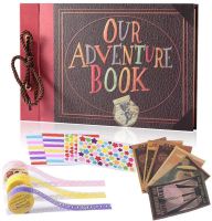 Our Adventure Book Scrapbook Handmade Gift Box Balloon DIY Travel Retro Vintage Kraft Memory Wedding Photo Album