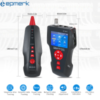 [electronicshop]Multi-Functional LCD สายเคเบิลเครือข่ายสายติดตามทดสอบ RJ11 RJ45 BNC ความยาวสาย Finder 8 Remote อะแดปเตอร์ PING &amp; POE การทดสอบฟังก์ชั่น