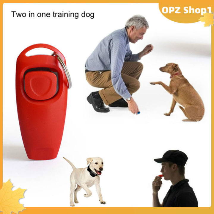 opz-นกหวีดเรียกสัตว์เลี้ยงแบบ2-in-1-อุปกรณ์ฝึกสุนัขคลิกเกอร์พร้อมพวงกุญแจสำหรับสัตว์เลี้ยงชุดฝึกลูกสุนัขสุนัขขลุ่ย-คลิกเกอร์