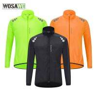 Wosawe สะท้อนแสงเสื้อกันลมขี่จักรยานแจ็คเก็ตผู้ชาย windproof วิ่งแจ็คเก็ตลม Breaker mtbcycle แจ็คเก็ต