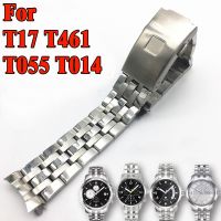 นาฬิกาสำหรับ TISSOT 1853 PRC200 T17 T055 T461 T014ผู้ชายพับได้สายรัดเครื่องประดับนาฬิกาสแตนเลส B สายโซ่