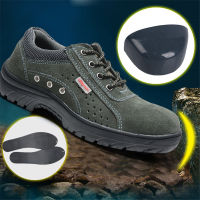 Size 39-45รองเท้านิรภัยMens safety shoes รองเท้าเซฟตี้ หัวเหล็ก พื้นเหล็ก รองเท้านิรภัย