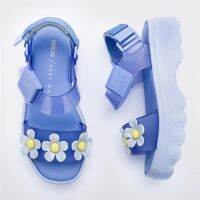 Melissa 2023 Women One Belt Jelly Sandals Ladies Fashion Thick Sole Heart Sandals Comfortable Summer Daisy Beach Sandals