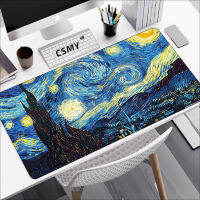 Van Gogh แผ่นรองเมาส์การ์ตูนลื่นขนาดใหญ่ Pc Gamer ตู้คีย์บอร์ด Deskmat Design Gaming อุปกรณ์เสริมคอมพิวเตอร์ Mousepad XXL