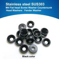 15pcs /bag Black Stainless steel M4 Flat head Screw Washer Countersunk Head Washers Fender Washer handicraft Washer