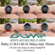 Đồng hồ nữ Casio Baby-G BA140 Mặt 38mm dây cao su thể thao nữ và nam tay nhỏ chống nước tốt thumbnail
