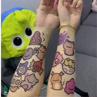 30PCS TAKARA TOMY Pokemon Tattoo Stickers Waterproof Cartoon Anime Cute Pikachu Sticker Kawaii  Girl Children Boy Birthday Gift