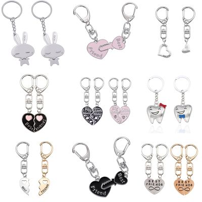 Friendship Keychain Best Friend Heart Shape Pendant Keychain - 2 Set Metal Heart - Aliexpress