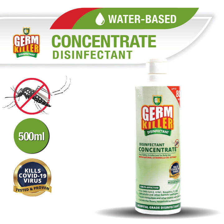 Germkiller Gk Concentrate™ Disinfectantcitronella500ml Kills Up To