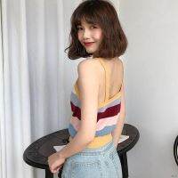 day6 Tanks Top Women Korean Fashion Casual Striped Printed Sleeveless Basic