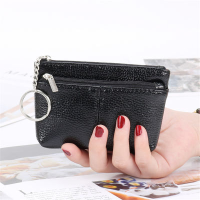 Purse Zipper Wallets PU Leather Small Coin Purse Short Keychain Bag Wallet Mini Women
