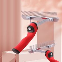 【CW】 Undercoat Dog Rake Anti-Slip Rubber Handle Grooming Slicker Heavy and Duty Comb for Hair