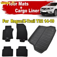 Custom Floor Mats Cargo Liner For Nissan Rogue X-Trail Xtrail T32 2014 2015 2016 2017 2018 2019 Rear Trunk Mat Carpet Tray