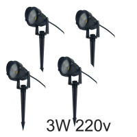 5W LED Landscape Lights 220V Dc12V Waterproof Garden Pathway Walls Trees Flags Outdoor Spotlights with Spike Lawn Lamps