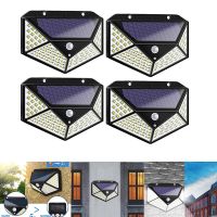 【CW】 Waterproof Solar Light 100 LED Outdoor Solar Lamp PIR Motion Sensor Wall Light Sunlight Powered For Garden Decoration