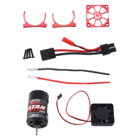 RCXAZ 550 21T Brushed Motor and Cooling Fan Metal As Shown RC Upgrade Parts for TRAXXAS TRX4 Axial SCX10 1/10 RC Crawler Car