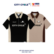 Áo polo local brand ngắn tay Zip Sleepy City Cycle cổ bẻ form rộng nam nữ