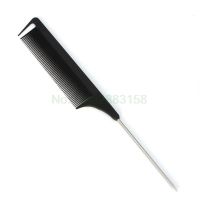 Pro Black Fine-tooth Metal Pin Hairdressing Hair Style Rat Tail Comb Brush Hot