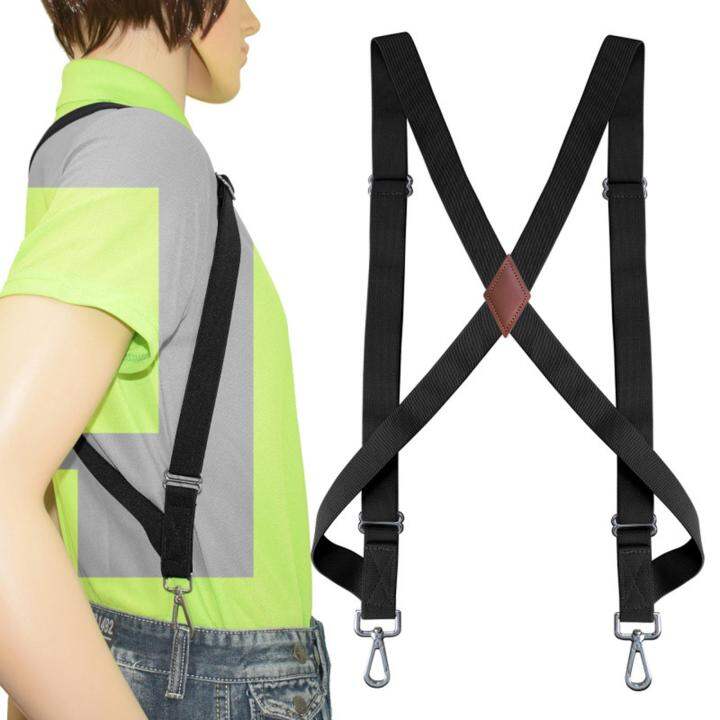 deevoka Mens Womens Suspender X Shaped Elastic Straps Hook Suspenders