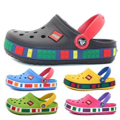 รองเท้า Crocs (เด็ก) Lego งานพรีเมี่ยม สำหรับเด็ก สีมาไหม่สวยมาก นิ่มใส่สบาย