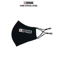 Khẩu trang đen vải cotton in logo Ipone Face Mask đen thumbnail