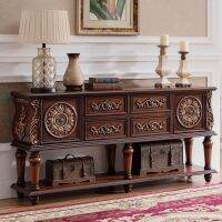 [COD] European-style porch decorative cabinet sideboard solid American-style side long partition corridor