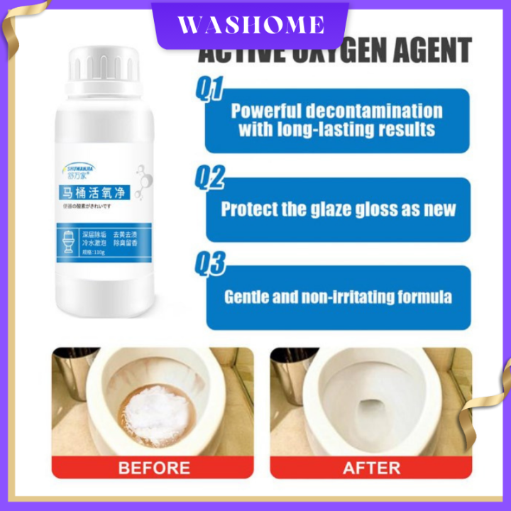 WASHOME Toilet Oxygen Cleansing Toilet Urine Stains Stain Foam Clean ...