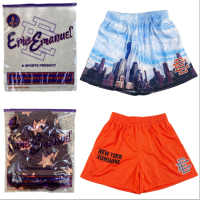 Zhcth Store EE Shorts NEWYORK SKYLINE Casual Shorts Fitness Sports Shorts Eric Emanuel SHORTS