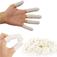 100Pcs ทิ้งปลายนิ้วถุงมือป้องกันยางธรรมชาติลื่น Anti-Static Latex Finger Cots ปลายนิ้วทนทานเครื่องมือ-vkfy546