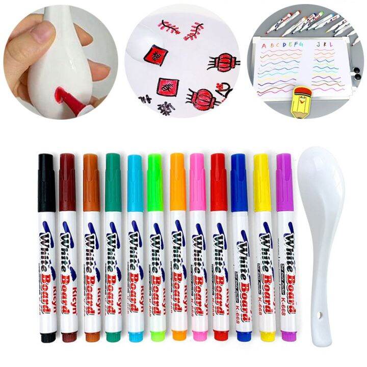 Erasable Water-Based Whiteboard Marker Pen Magical Water Painting Pen Water Doodle Pens Kids Drawing, Size: Type 2, Other