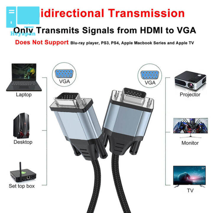 คลังสินค้าพร้อม-สายอะแดปเตอร์-vga-ไปยัง-vga-พร้อมชิปตัวผู้อินพุตเอาต์พุต15พินสาย-vga-1080p-3-6-สำหรับโปรเจกเตอร์