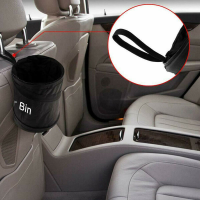 Foldable Car Trash Can Waterproof Car Black Trash Bin Garbage Litter Bag Auto Interior Organizer Car Cleaning Tools Accessories