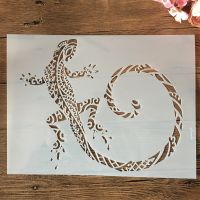 XL 35x26cm Large Mandala Lizard Long Tail DIY Layering Stencils Painting Scrapbook Coloring Embossing Album Decorative Template