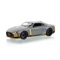 (บรรจุกล่อง) 1:24 Nissan Ares Gtr รุ่นโลหะผสมดึงกลับเสียงและแสงบูติกของตกแต่งโมเดลของเล่นเด็ก