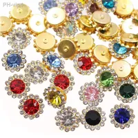 【CW】 Claw Rhinestones 8mm-12mm Gold Base Flatback Glitter Crystals Beads Sew Rhinestone for Sewing Accessories