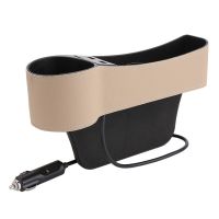 ♞✹♕ Car Seat Gap Organizer Classic Colors and Simple Durable Design Pocket Storage Box Dual USB Charger Cup Holder Universal