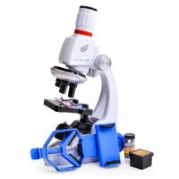 Child LED Lab Microscope 100X 400X 1200X Kit Home School Science Educational Toy Gift Refined For Kids Biological Microscope