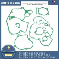 Motorcycle Engine Crankcase Covers Cylinder Gasket Kit Set For 250 EXC 2005 250SX 2005 2006 250XC XC-W 2006