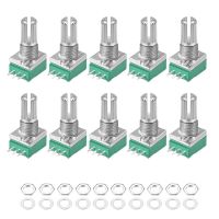 10PCS RK097 RK097N Potentiometer B1K 5K 10K 20K 50K 100K 500K 15mm 3Pin Audio Shaft Amplifier Sealing Potentiometers kit